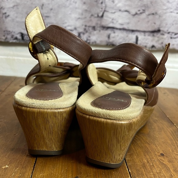 Dansko Brown Wedge Sandals - Picture 4 of 11